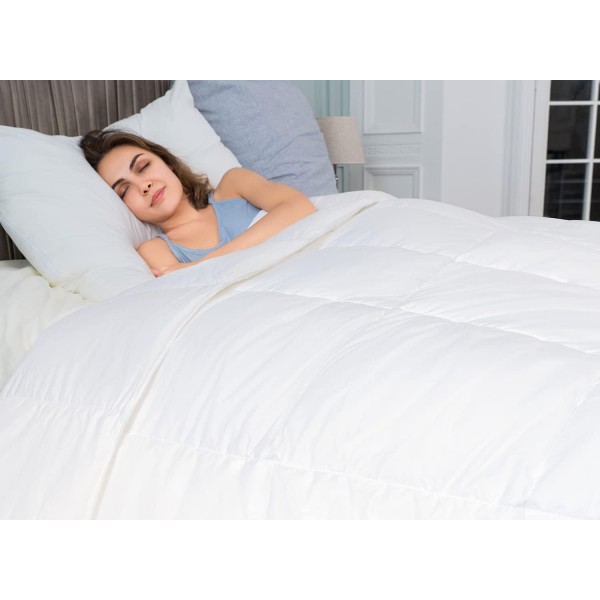 QUEEN ROSE 거위털 이불 155x220 겨울 이불 4계절 이불 155x220 거위털 이불 두꺼운 이불 Oeko-Test 인증 155 x 220