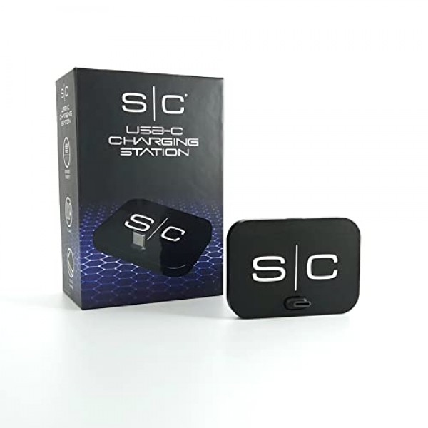 이발기, 트리머, 면도기 및 Type-C 전화 포트용 Stylecraft USB-C 휴대용 충전 스테이션 스탠드, 블랙