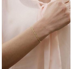 Trendor 여성용 팔찌, 333 골드, 싱가포르, 2.4mm, 여성용 팔찌, 패셔너블한 선물 아이디어, 팔찌, 리얼 골드, 여성용 팔찌, 여성용 골드 팔찌, 50521, 333 골드