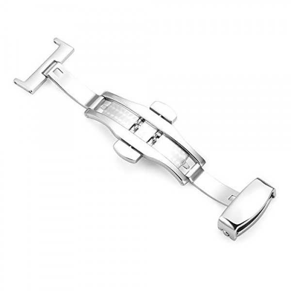 IStrap 스테인레스 스틸 배포 걸쇠 버클 고정 골드 블랙 실버 로즈 골드 시계 밴드 걸쇠 16mm 18mm 20mm 22mm