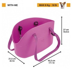 Ferplast 79505017 강아지 캐리어 가방, 크기: 43.5 x 21.5 x 27 cm, 블랙 M 여름: 봉제인형 블랙 제외 커버