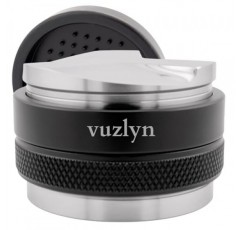 58mm 에스프레소 탬퍼 및 디스트리뷰터 - 전문적으로 조절 가능한 깊이, 스테인리스 스틸 베이스, E61, Rancilio 및 Gaggia 포터필터에 적합 - 탬퍼 매트가 포함된 이중 기능 