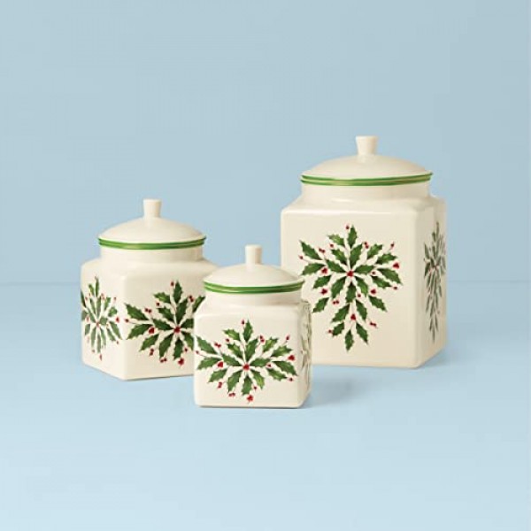 레녹스 894177 홀리데이 3피스 캐니스터 세트