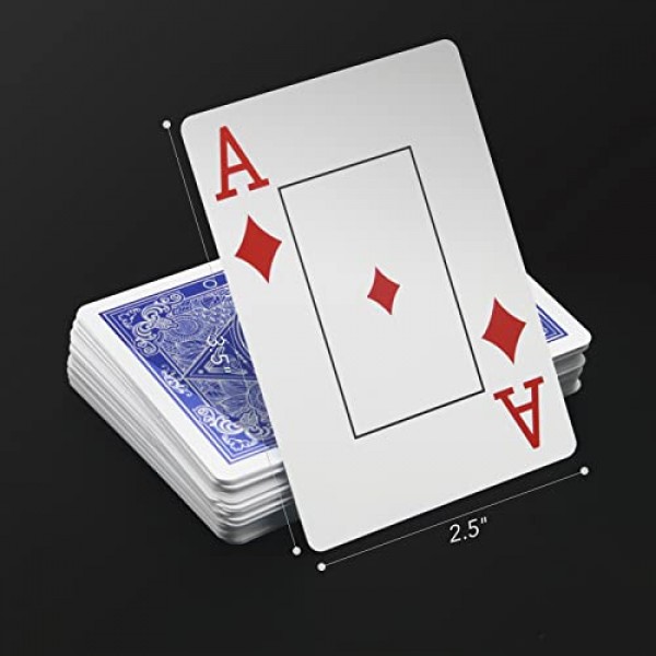 카드 놀이 2 데크 텍사스 홀덤 포커용 방수 플라스틱 포커 카드 Go Fish 및 기타 카드 게임 점보 인덱스 2.5 x 3.5