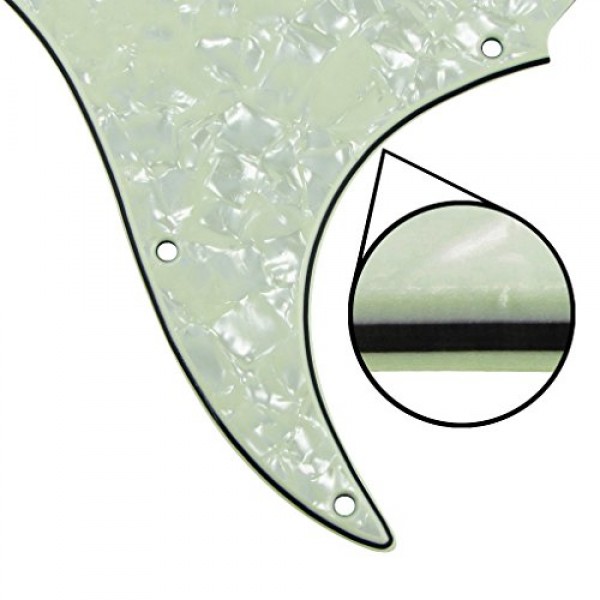 11 홀 Strat HSS 픽가드 기타 스크래치 플레이트(미국/멕시코 제작 표준 Strat 모던 스타일 기타 교체, 4Ply 빈티지 그린 펄)