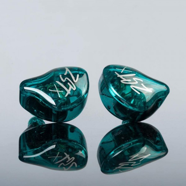 Yinyoo KZ ZST X 하이브리드 1BA + 1DD 인 이어 모니터 이어 버드 다이나믹 인 이어 이어폰 헤드폰이있는 균형 전기자 HiFi 헤드셋 Cyan mit Mikrofon