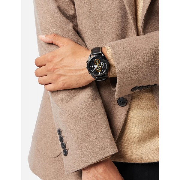 가죽 스트랩 포함 Lorus 남성용 아날로그 쿼츠 시계 RM309HX9