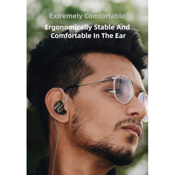 Zsmzzd CCA C10 Pro 인이어 모니터, HiFi 1DD 4BA 하이브리드 5 드라이버 인이어 이어폰, 알루미늄 합금 쉘 + 0.75mm CPin 금도금 분리형 케이블이 있는 수지 캐비티 유선 이어버드(