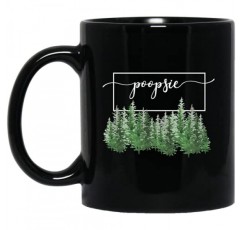 Poopsie 머그(블랙), Poopsie를 위한 최고의 아버지날 선물, 새로운 Poopsie 커피 소나무, Poopsie를 위한 최고의 크리스마스 휴일 생일, 최고의 Poopsie 커피 컵 11온스