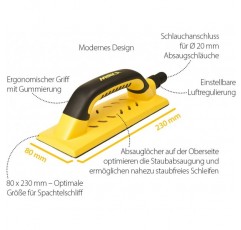 MIRKA 8391200111 벨크로가 있는 샌딩 핸드 블록, 80x23mm, 55 홀 - 포장 단위 1