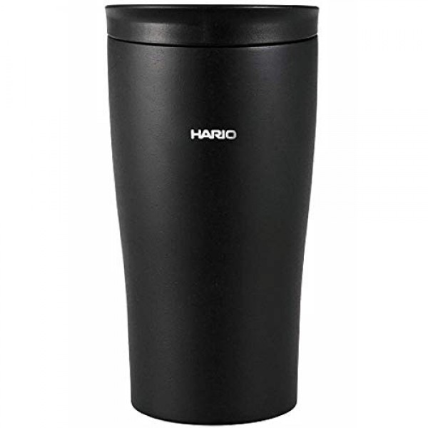 HARIO STF-300-B 텀블러, 블랙, 10.1 fl oz(300 ml), 뚜껑이 있는 보온 텀블러
