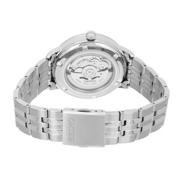 세이코 남성용 아날로그 오토매틱 시계, 스테인리스 스틸 스트랩 SRPH87K1, 블루