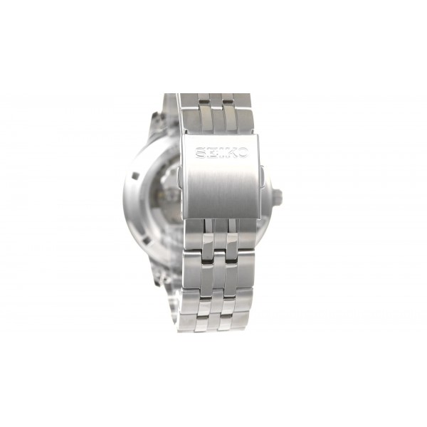 세이코 남성용 아날로그 오토매틱 시계, 스테인리스 스틸 스트랩 SRPH87K1, 블루