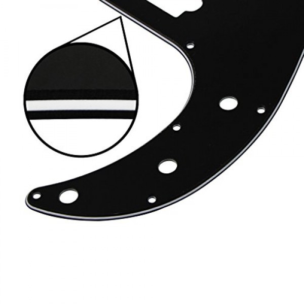 3Ply Black 13 홀 P 베이스 픽가드 스크래치 플레이트 픽업 가드 4현 미국/멕시코 표준 정밀 베이스 부품