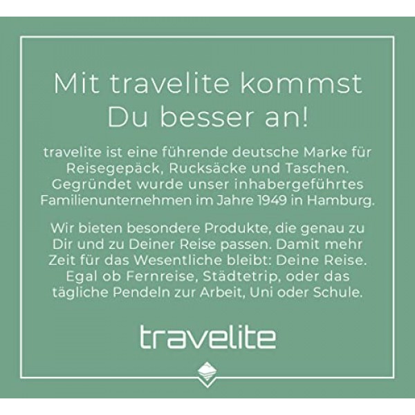Travelite 휴대용 수하물 배낭 크기 L이 IATA 기내 수하물 크기, 수하물 시리즈를 충족합니다. KICK OFF: 휴가 및 스포츠를 위한 실용적인 배낭, 45cm, 22리터, 006918, D'anthracite, R