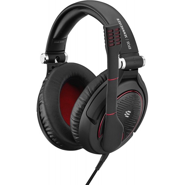 EPOS l Sennheiser Game Zero Closed Acoustic Over-Ear 게임용 헤드셋, 3.5mm 잭 - PC Mac PS4 PS5 Xbox Series X Xbox One 스위치, 유선 헤드폰, 음소거 기능이 있는 유연한 마이크 암