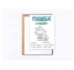 Poopsie 로봇 카드 - 로봇 생일 카드 - 생일 축하 카드 - 할아버지를 위한 Poopsie의 날 카드 - Poopsie 댄스 - 사랑해요 Poopsie 생일 카드 - Poopsie를 위한 카드