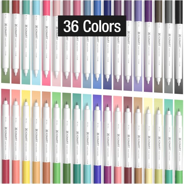 Cricut Joy 전용 XINART 펜, Cricut Mug Press/Infusible 펜과 호환되는 듀얼 팁 승화 잉크 펜 36 팩(0.4 팁 및 1.0 팁) Joy 전용 승화 잉크 펜의 열 프레스 프로젝트