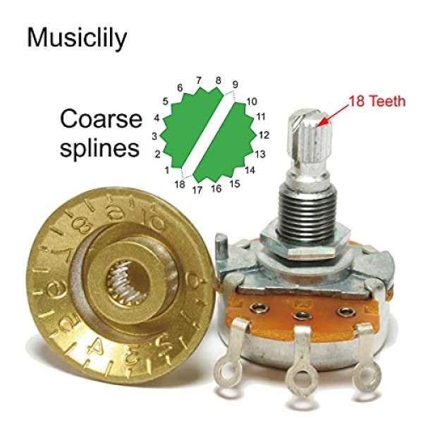 Musiclily 미터법 6mm 메탈 기타 플랫 탑 돔 손잡이 펜더 텔레캐스터 텔레 일렉트릭 기타 정밀 베이스, 블랙(4개)용 볼륨 톤 컨트롤 손잡이