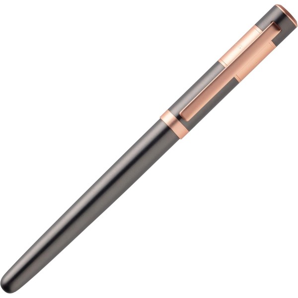 Hugo Boss 리본 수성펜, 황동, 로즈 골드 PVD, 회색, 치수: L 138mm x D 10mm, HSR0985D