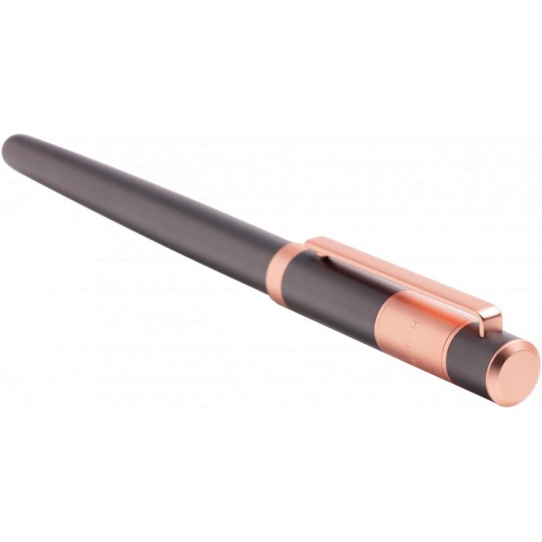 Hugo Boss 리본 수성펜, 황동, 로즈 골드 PVD, 회색, 치수: L 138mm x D 10mm, HSR0985D