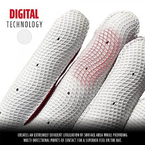 프랭클린 스포츠 MLB 야구 타격 장갑 - Digitek 성인 + 청소년 타격 장갑 쌍 - 야구 + 소프트볼 타격 장갑 - 다양한 크기 + 색상