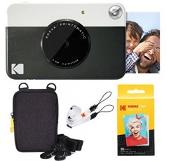 Kodak Printomatic 즉석 카메라(블랙) 기본 번들 + 징크 페이퍼(20매) + 디럭스 케이스