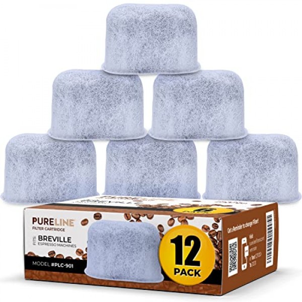 12팩 Breville 정수 필터 BWF100 Pureline 교체, Breville 에스프레소 머신과 호환 가능