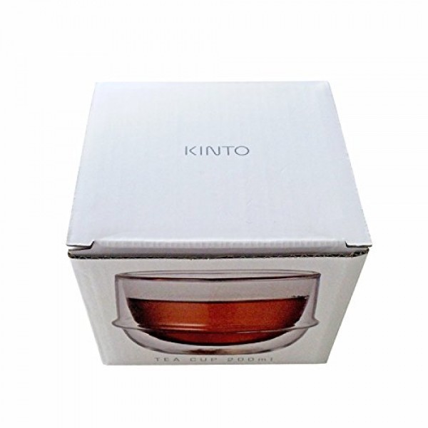 이중벽 Kinto KRONOS 티 글라스 - 온도 유지 - 결로 방지 - 각 2~200ml(6.75fl. oz.) 세트