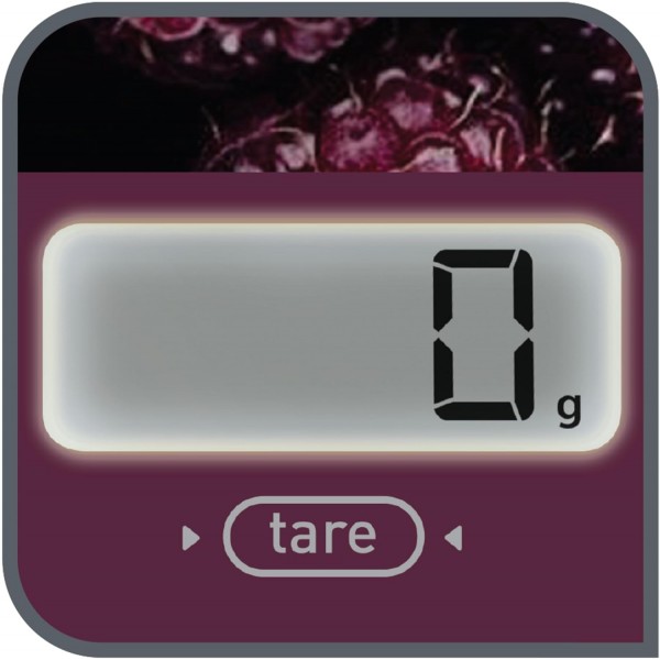 Tefal BC8000V0 전자 주방 저울 단순히 10 저울 10kg/1g 액체 용기 변환 라즈베리 레드