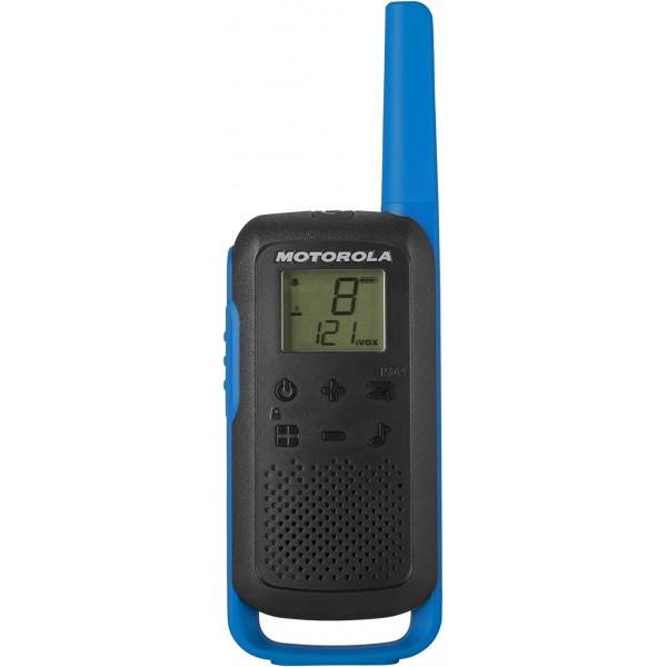 Motorola Talkabout T62 PMR 라디오(2개 세트, PMR446, 16개 채널 및 121개 코드, 범위 8km) 파란색 파란색 단일