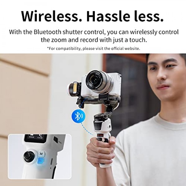 Zhiyun Crane-M3 S 미러리스 카메라, 스마트폰, 액션 카메라용 3축 핸드헬드 짐벌 안정기 올인원 디자인, Hero10/9/8 5/6/7 A6600 14 13 12 XS-Pro Max와 호환 가능