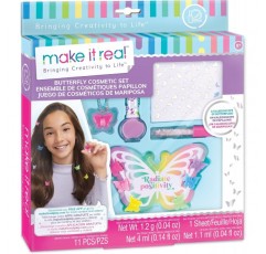 Make It Real 2902326 버터플라이 뷰티 어린이 메이크업 세트 코스메틱 키트