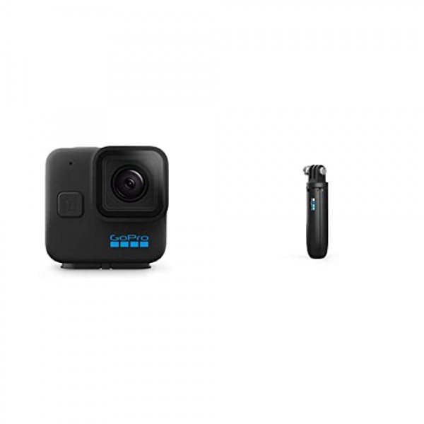 GoPro HERO11 Black Mini - 5.3K60 Ultra HD 비디오, 24.7MP 단일 사진, 1/1.9인치 이미지 센서 및 Shorty를 갖춘 소형 방수 액션 카메라 - 미니 확장 폴 및 삼각대 블랙