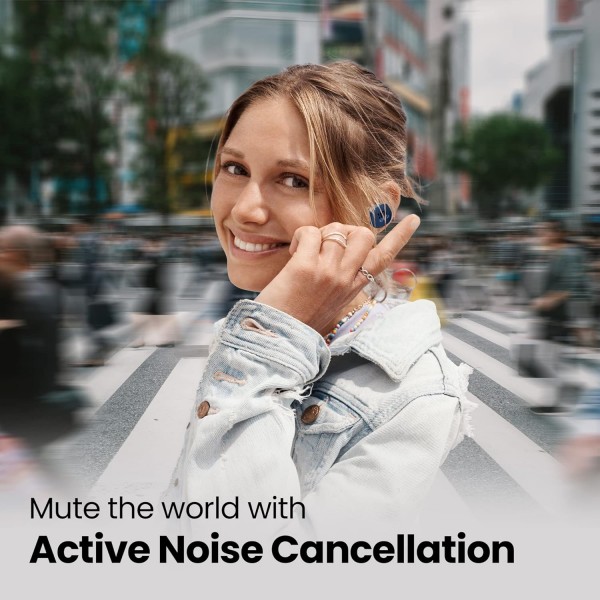 JBL Tune 130 NC TWS - 방수, 완전 무선, 파란색 노이즈 캔슬링 인이어 헤드폰 - 최대 40시간 음악 재생