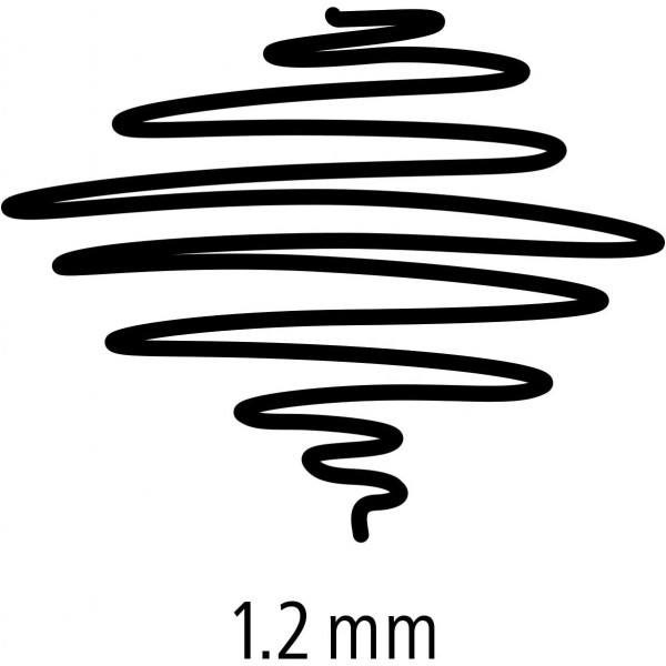Staedtler Mars matic 잉크 펜, 선 폭 1.2mm, 최대 정밀도, 이중 밀봉 덕분에 마르지 않음, 균일한 잉크 방출, 카드보드 포장의 잉크 펜, 700 12