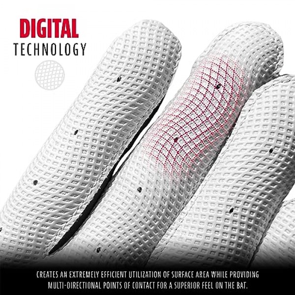 프랭클린 스포츠 MLB 야구 타격 장갑 - Digitek 성인 + 청소년 타격 장갑 쌍 - 야구 + 소프트볼 타격 장갑 - 다양한 크기 + 색상