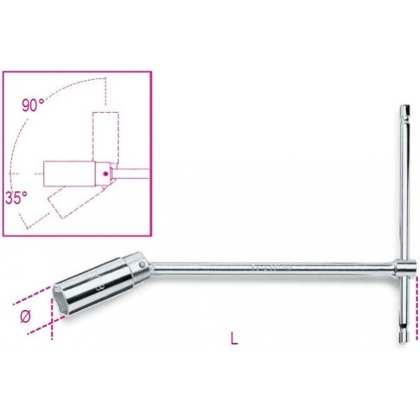 Beta 957 20.8 - 조인트가 있는 점화 플러그 렌치