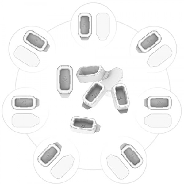 COROS PACE 3/APEX 2/PACE 2/VERTIX 2/APEX 2 PRO 시계 밴드 충전기 포트 보호 커버와 호환되는 먼지 플러그 먼지 방지 액세서리 흰색 20개(A-PACE 2/APEX/APEX 2 유형)