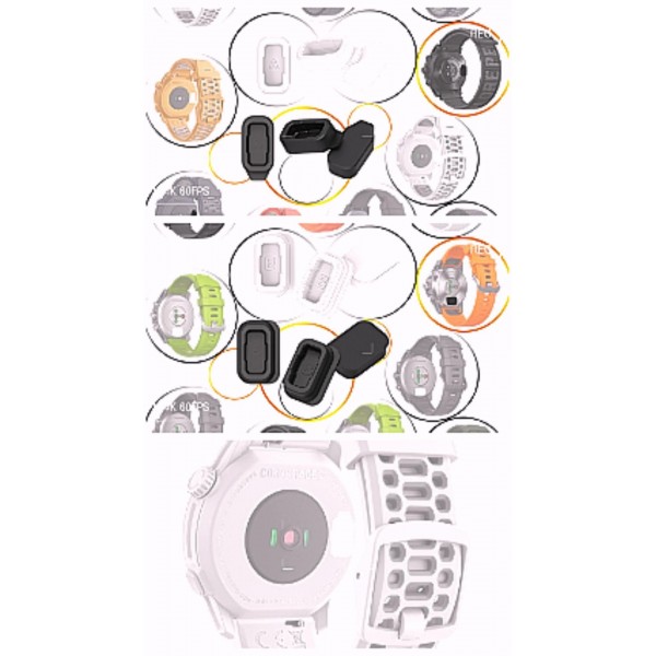 COROS PACE 3/APEX 2/PACE 2/VERTIX 2/APEX 2 PRO 시계 밴드 충전기 포트 보호 커버와 호환되는 먼지 플러그 먼지 방지 액세서리 흰색 20개(A-PACE 2/APEX/APEX 2 유형)