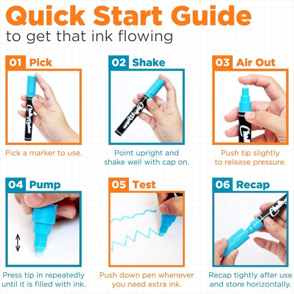 Chalkola Chalk Markers for Blackboard Washable, 10 Chalk Markers Neon 3mm 뒤집을 수 있는 팁 - 창용 분필 펜, 칠판, 화이트보드 및 유리 펜 - 성인 및 어린이용 분필 마커 미세 팁 - 3mm