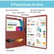 GUYUCOM A4 회의 폴더, Personal Organizer 폴더 A4(클립보드 포함), 파일 케이스, 카드 홀더, 사무용 포켓(브라운)