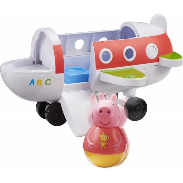 Peppa Pig 07667 Weebles Push-Along Wobbily Plane, 장난감, 유치원 차량, 18개월 이상용 선물