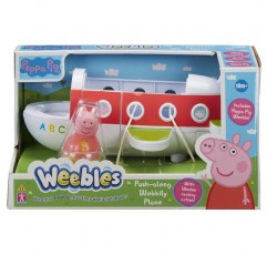Peppa Pig 07667 Weebles Push-Along Wobbily Plane, 장난감, 유치원 차량, 18개월 이상용 선물