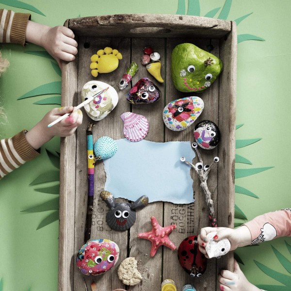 Panduro 아크릴 마커 12 팩 아크릴 락 페인팅 펜 방수 야외 페인트 영구 마커 DIY Craft Painting