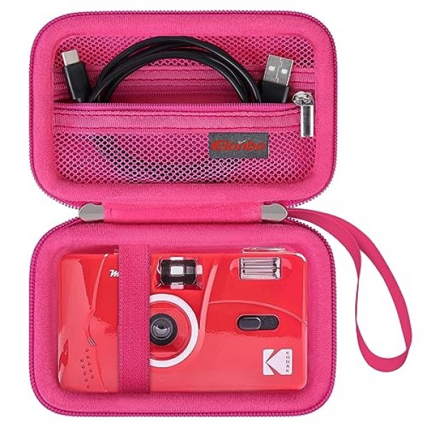 KODAK EKTAR H35 하프 프레임/KODAK EKTAR H35N 하프 프레임/Kodak M35/M38/Ultra F9 필름 카메라용 휴대용 케이스, 카메라 여행용 수납 커버 가방, 필름 롤에 맞는 메쉬 포켓, 라즈베
