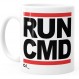 MoonWorks Coffee Mug Run CMD Nerd Geek Computer Freak Mug Unisize Unisize Run Cmd - Uni White