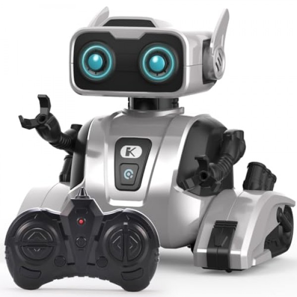 로봇 장난감, 어린이를 위한 STEM 원격 제어 로봇 장난감, 댄스 기능이 있는 교육용 지능형 RC 로봇, LED 눈, 대화형 스마트 로봇 장난감 소년 소녀 어린이를 위한 선물 3 4