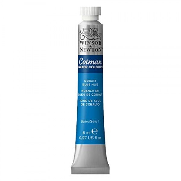 Winsor & Newton Cotman 수채화 물감, 8ml(0.27-oz) 튜브, 코발트 블루 색상