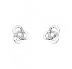 SOFIA MILANI - 여성용 귀걸이 925 실버 - 지르코니아 스톤 포함 - 매듭 스터드 귀걸이 - 20569